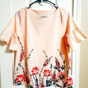 Women floral bell sleeve top..NWOT